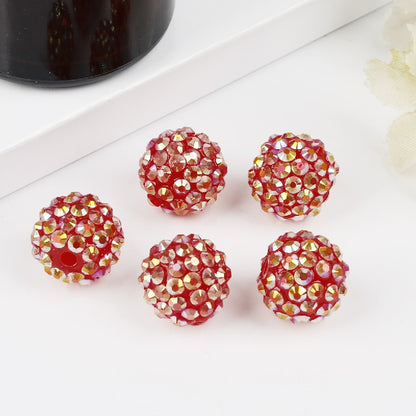 Bubblegum Ball Rhinestone Beads 12mm Multicolor Sparkle 50pcs 9