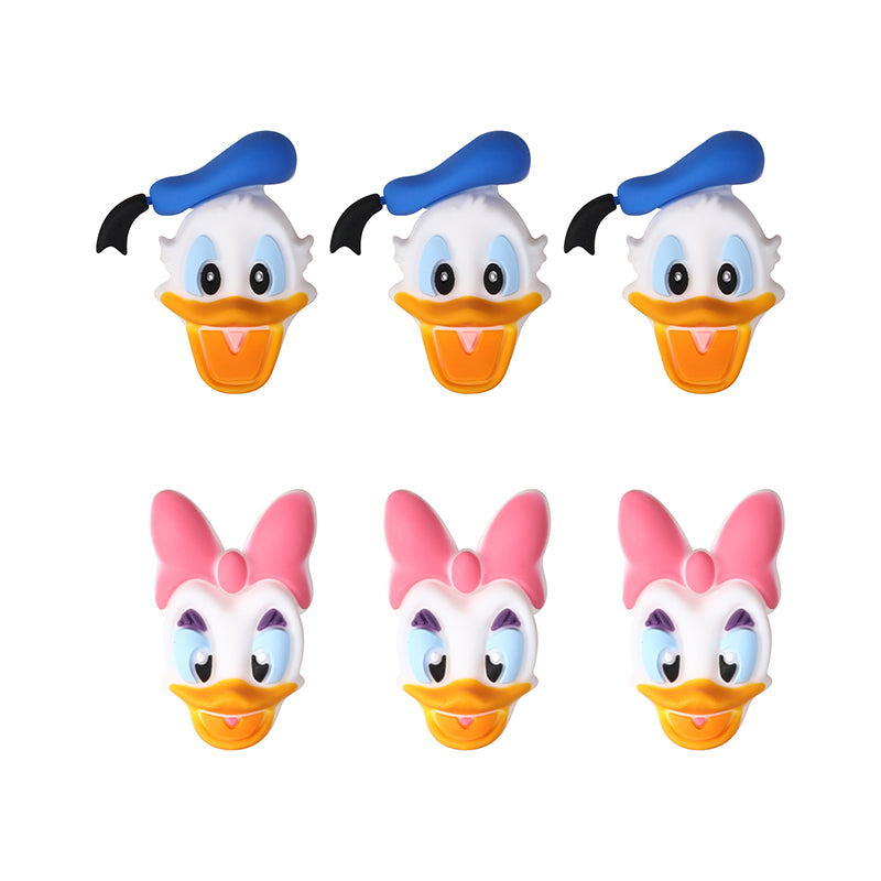 Silicone 3D Focal Beads Disney Donald Duck Daisy Side Profile 20pcs 8