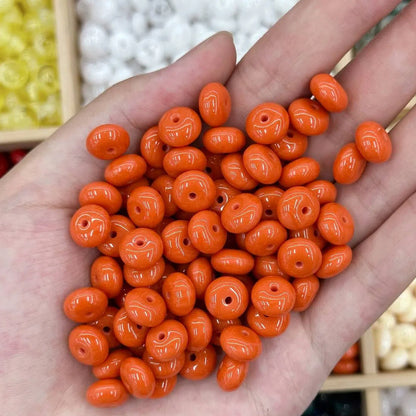 Resin Spacer Beads 10mm Oil Painting Texture 60pcs 9
