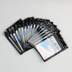 Zip Lock Bags 10.5x15cm Holographic PE Plastic Clear Window 50pcs