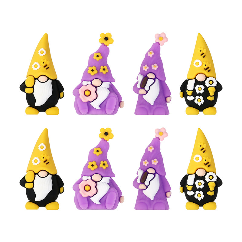 3D Flower Bee Dwarf Silicone Focal Beads 20 pcs 8