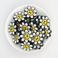 Colorful Smiley Sunflower Silicone Focal Beads 20Pcs  3