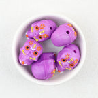  3D Halloween Colorful Skull Silicone Focal Beads 20Pcs 3