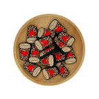 Silicone Focal Beads Love Milk Tea Cup Bold Red Heart Leopard Print 20pcs 2