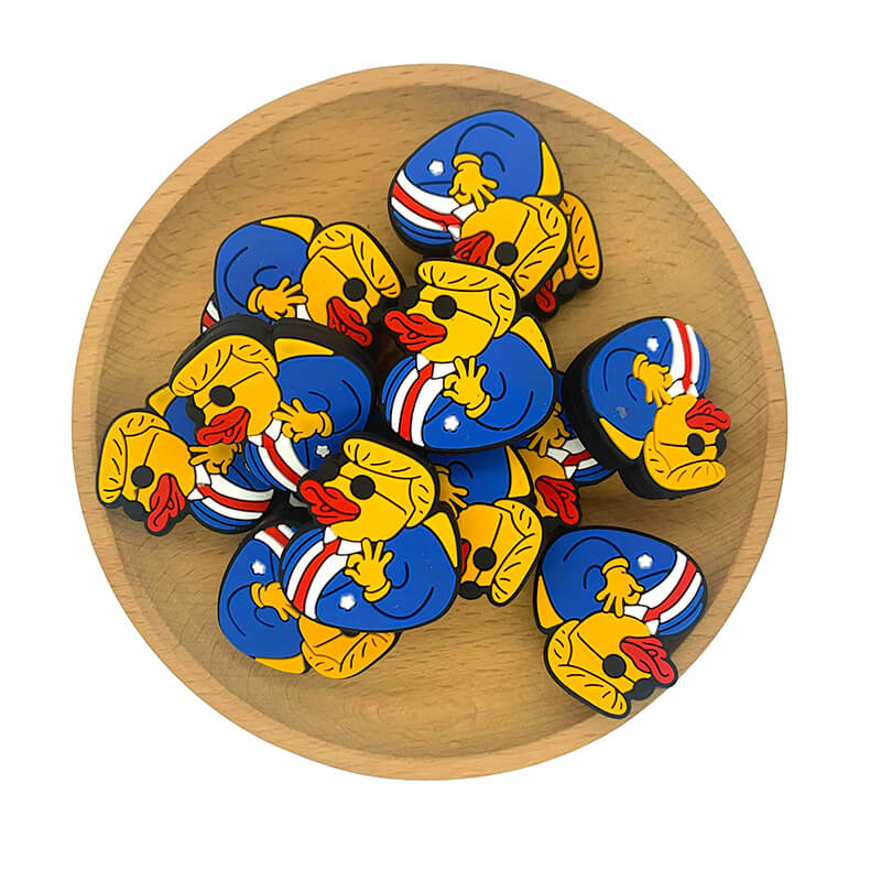 Silicone Focal Beads Donald Duck Trump Confident Pose Quirky Sunglasses 2