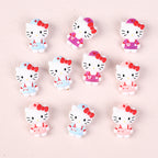 Silicone 3D Focal Beads Nurse Cat Wearing Nurse Hat 20pcs 4
