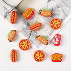 Silicone 3D Focal Beads Fast Food Chicken Nuggets French Fries Taco Pizza 20pcs 11