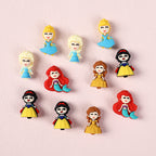 Silicone 3D Focal Beads Princess Smiling Face Colorful Design