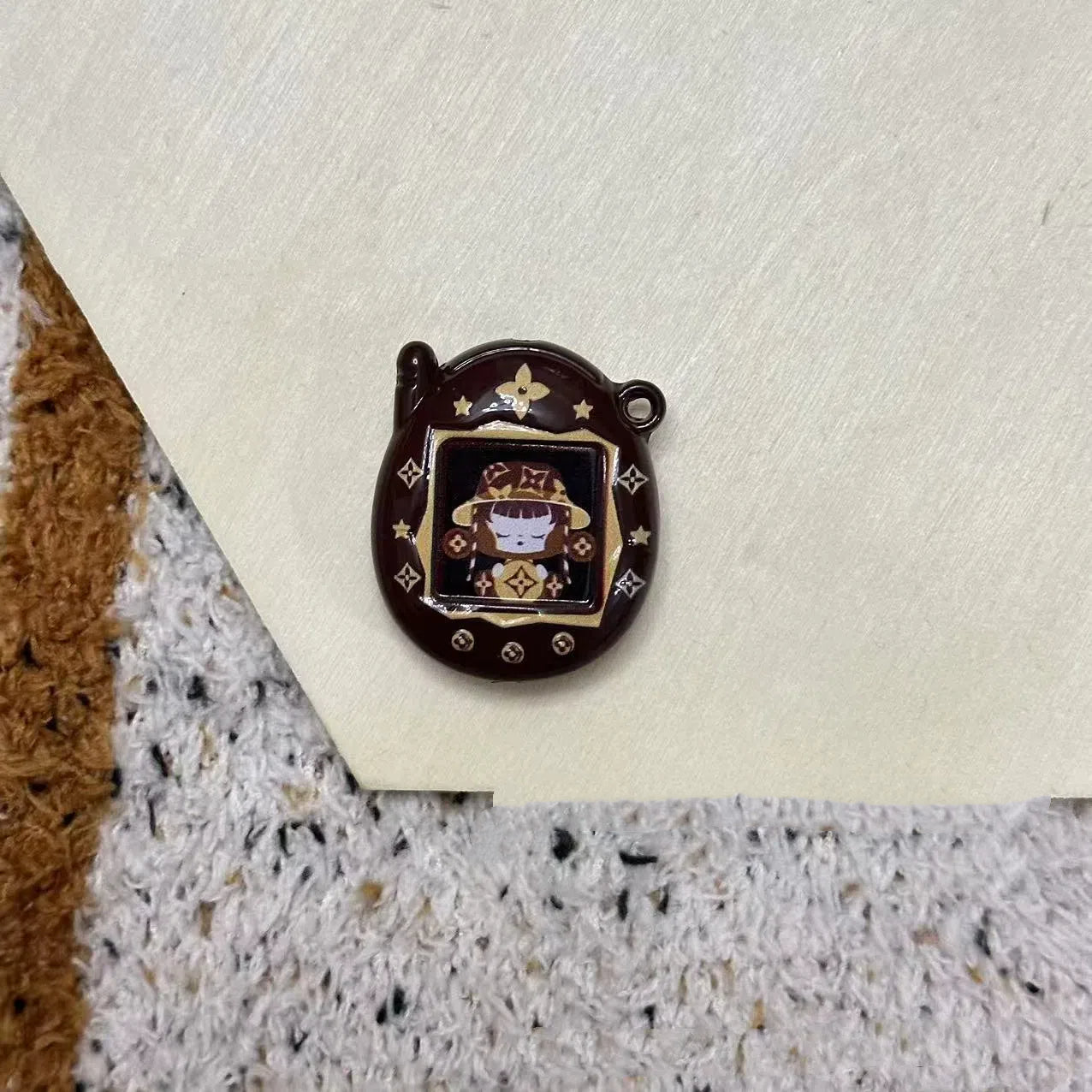 Painted Skullpanda Acrylic Beads 25mm Retro Game Machine 4pcs 4