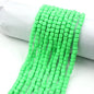 Cube Clay Beads 6mm Solid Color Polymer Matte Finish 10strands 19