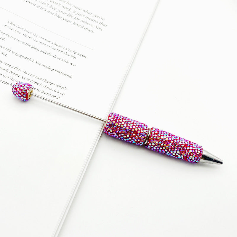 DIY Electroplated Colorful Rhinestones Beadable Pen 10