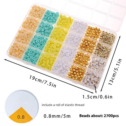 Heishi Clay Beads 6mm Polymer Colorful Matte Doughnut 1 Strand 13