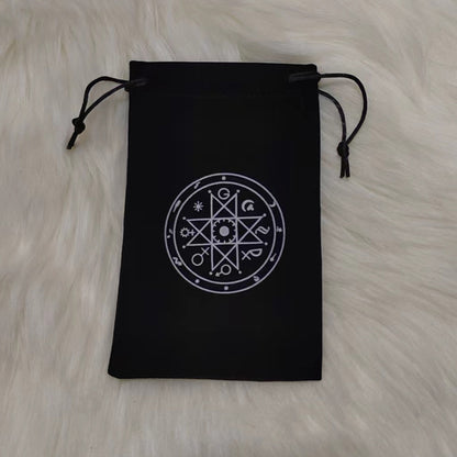 Tarot Card Velvet Drawstring Bags Celestial Esoteric Design 5pcs 18x11.5cm 8