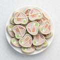 3D Heart Shaped  Bookshelf Silicone Focal Beads 20Pcs  3