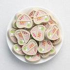 3D Heart Shaped  Bookshelf Silicone Focal Beads 20Pcs  3