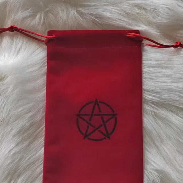 Tarot Card Velvet Drawstring Bags Celestial Esoteric Design 5pcs 18x11.5cm 18