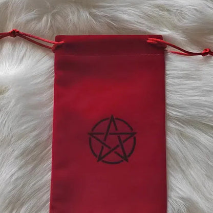 Tarot Card Velvet Drawstring Bags Celestial Esoteric Design 5pcs 18x11.5cm 18