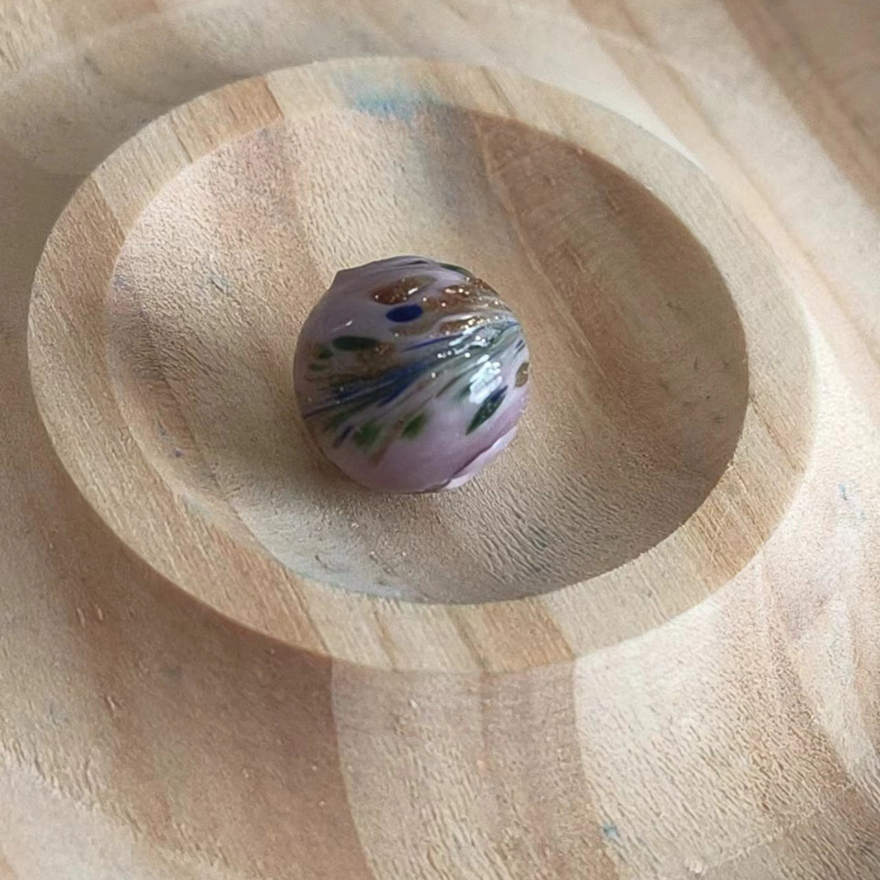 Painted Phoenix Tail Lampwork Glass Beads 12mm Multicolor 50pcs 16