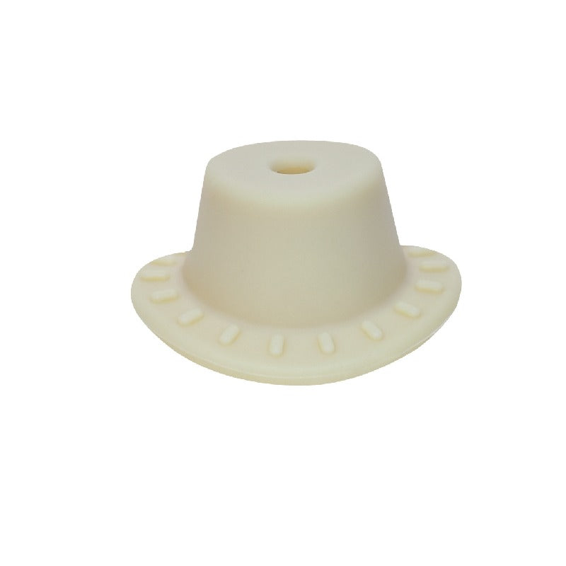 Silicone Focal Beads Cowboy Hat Embossed Brim Matte Colors 20pcs 10