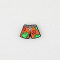 Summer Style Silicone Focal Beads Tropical Shorts Pattern 20pcs - Orange