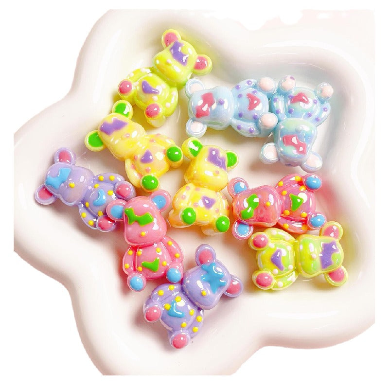 Glow Light In the Dark Little Bear Acrylic Beads 22x32mm 5pcs 4