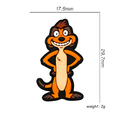 Silicone Focal Beads Lion King Timon Front Facing 20pcs