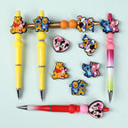 Silicone Focal Beads Disney Mickey Minnie Pooh Bear Heart 20pcs 8
