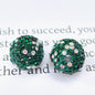 Colored Clay Ball Rhinestone Beads 16mm Glass Glaze 20pcs 19