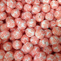 15mm Silicone Beads Red Love Print Matte Finish 50pcs