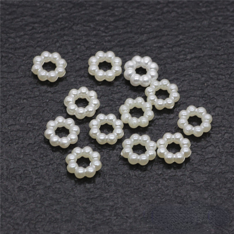 Plastic Circle Spacer Beads 7mm 9mm 12mm 14mm 15mm Imitation Pearl 100pcs 3
