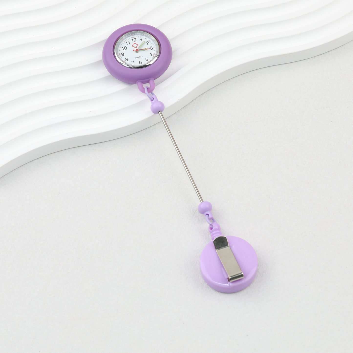 Beadable Pocket Watch Glow In The Dark Silicone Case Easy Pull Buckle