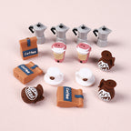 Silicone 3D Focal Beads Coffee Theme Coffee Pot Coffee Bag 20pcs 5