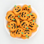 Halloween Smiling Face Pumpkin Silicone Focal Beads 20Pcs  2