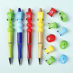 Silicone 3D Focal Beads Sanitation Red Cap Recycling Symbol 7