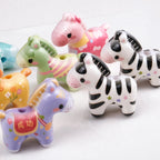 Colorful Pony Shaped Acrylic Beads 26x29x12mm Hole 3mm 20pcs 2
