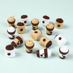 Silicone 3D Focal Beads Coffee Cup With Coffee Bean Detail 20pcs 4