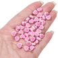 Colorful Heart Acrylic Beads 8x7mm Pastel Mixed 60pcs 6