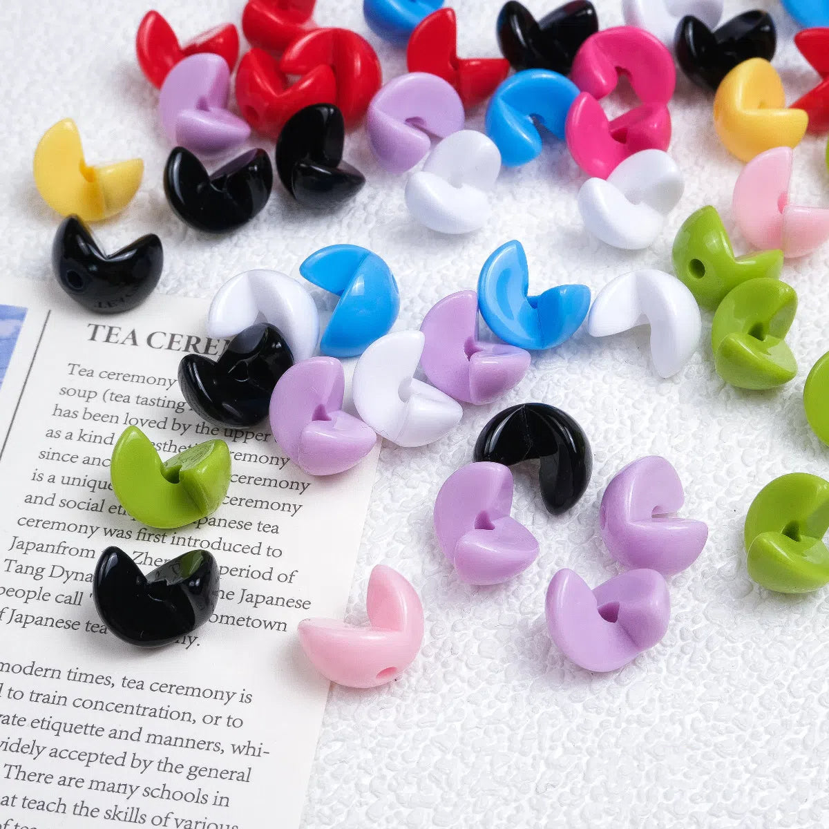 Solid Color Snap-fit Half Sphere Acrylic Beads 12mm Glossy 100pcs 4