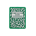 Silicone Focal Beads Composition Book Green Marbled Pattern 20pcs