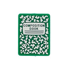 Silicone Focal Beads Composition Book Green Marbled Pattern 20pcs