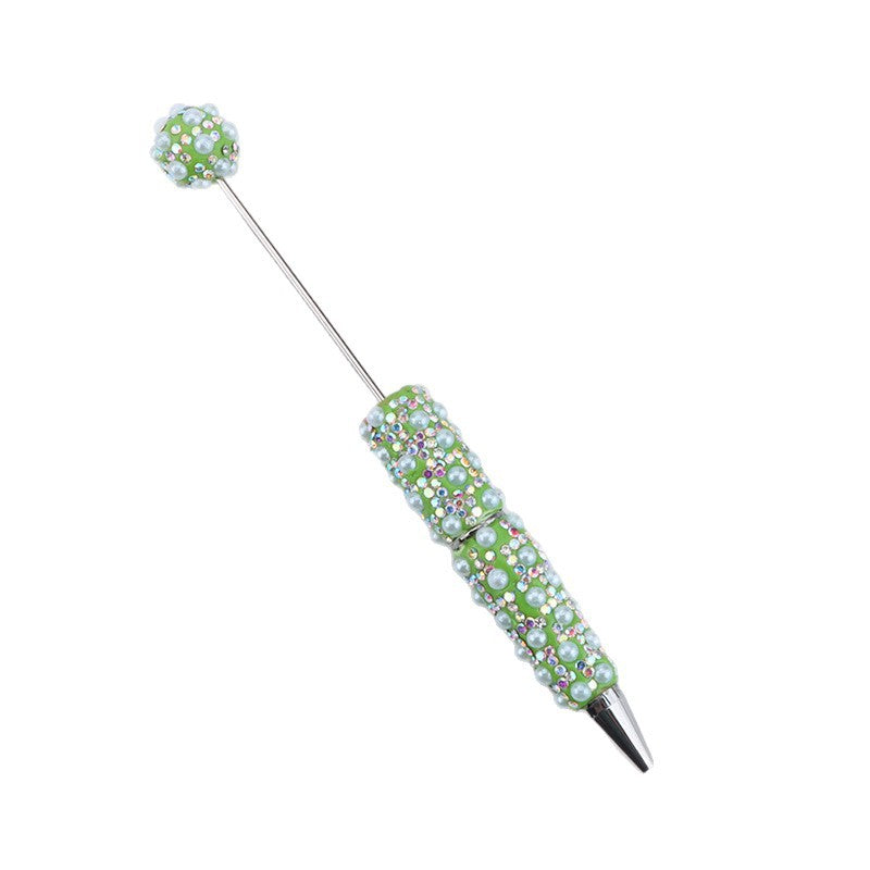 Beadable Pen with Pearl and Rhinestone Decoration Plastic 16.5g 153x17.5mm 5