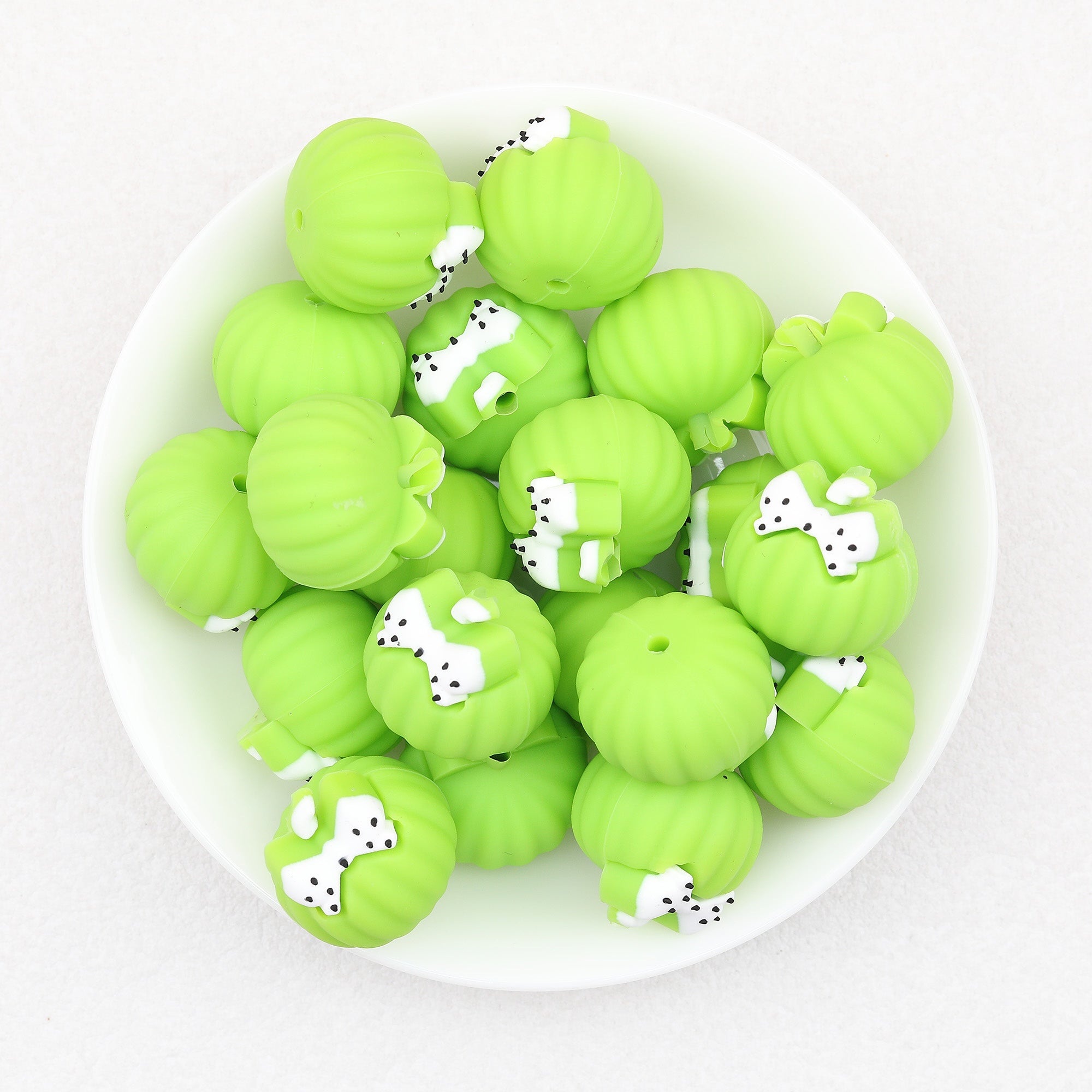 3D Halloween Bow Pumpkin Silicone Focal Beads 20 pcs 3