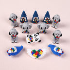 Silicone 3D Focal Beads Autism Pet Love Puzzle Pattern Puppies Panda
