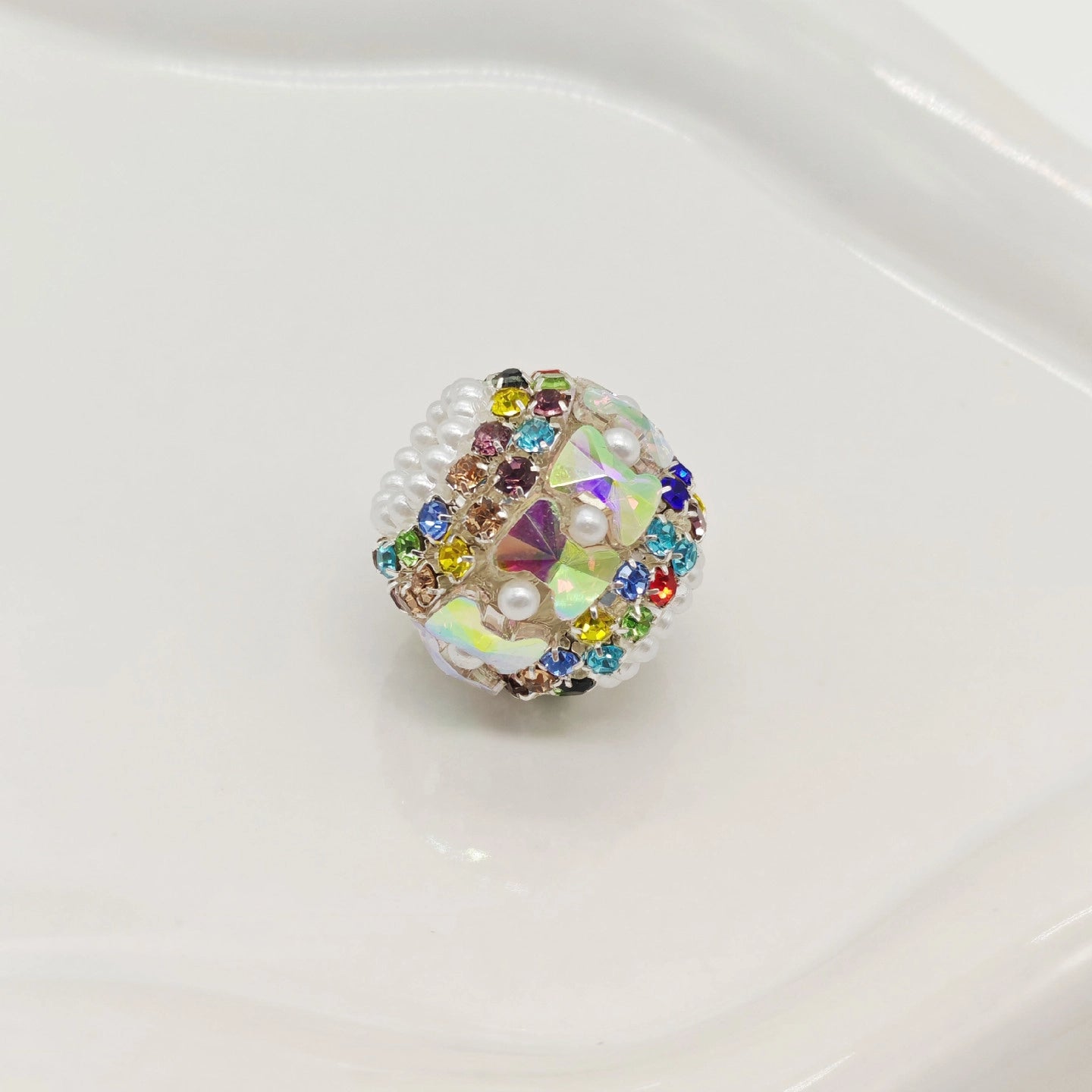 Full Rhinestone Bubblegum Rhinestone Beads 18mm Glam 4pcs 16
