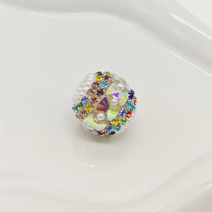 Full Rhinestone Bubblegum Rhinestone Beads 18mm Glam 4pcs 16