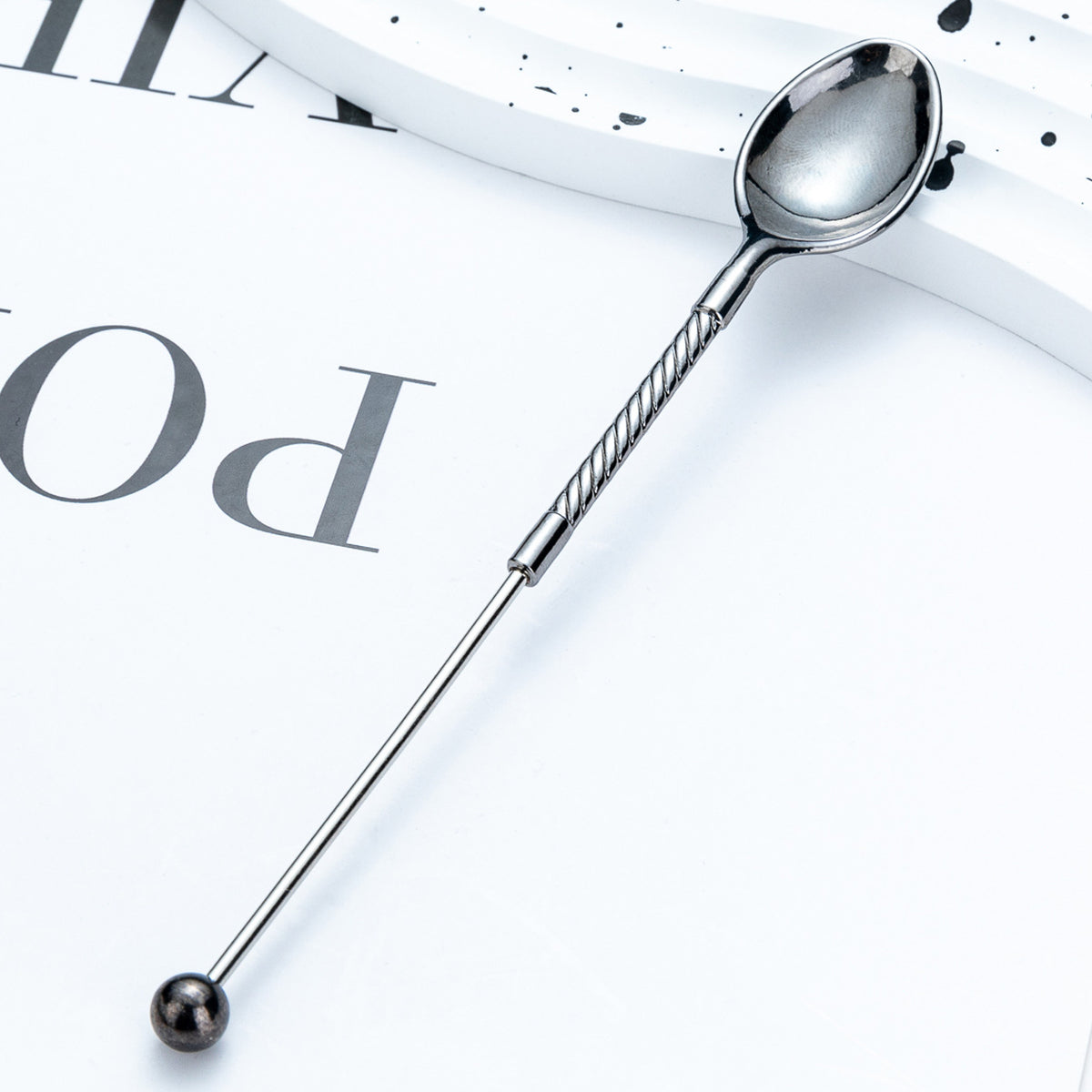 Beadable Metal Spoons for Stirring Coffee
