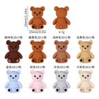3D Cute Sweater Bear Silicone Focal Beads 20pcs 10