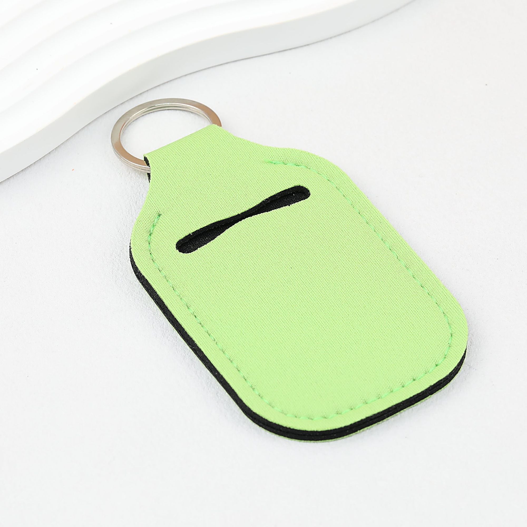 Neoprene Sanitizer Holder Keychain Durable Vibrant Colors Suitable for Sublimation - Green