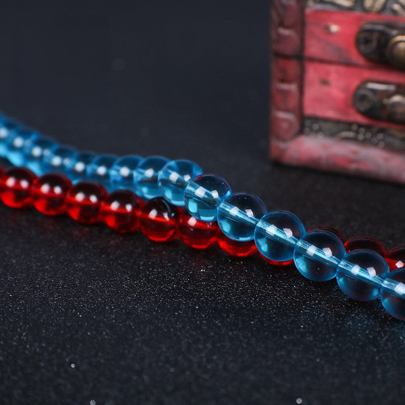Color Transparent Glass Beads 4mm Vibrant Round Smooth 98pcs 3