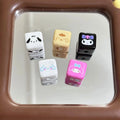 Lovable Sanri Character Acrylic Square Beads 16mm Glossy Pastel 10pcs